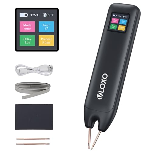 VLOXO Akku Punktschweißgerät 99 einstellbaren Geschwindigkeiten Tragbares Handpunktschweißgerät mit LCD Anzeige für DIY Akkupacks Eisen Edelstahlblechen Nickelblechen von VLOXO