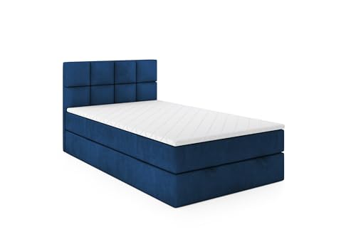 VLR BEDS Boxspringbett mit Bettkasten Olaf (Blau, 120 x 200 cm) von VLR BEDS