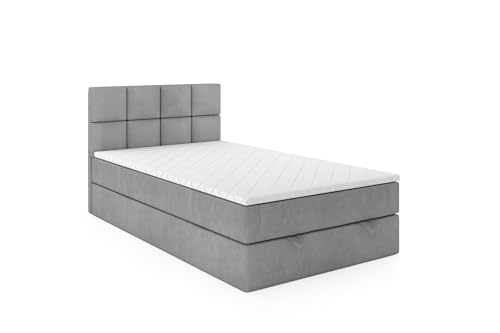 VLR BEDS Boxspringbett mit Bettkasten Olaf (Grau, 100 x 200 cm) von VLR BEDS