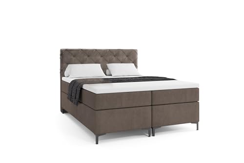 VLR BEDS Boxspringbett mit Bettkasten Sevilla Plus (Braun, 140 x 200 cm) von VLR BEDS