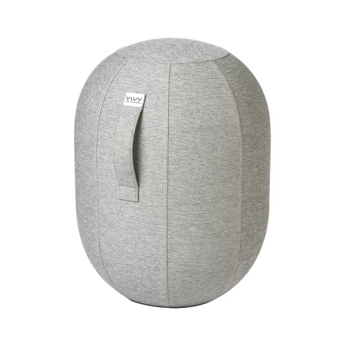 VLUV KAPSUL STOV BALANCEKAPSEL, luftgefüllter Sitzhocker, ergonomisch, Möbelbezugsstoff, platzsparend, Universalgröße M, Concrete, mit Handpumpe von VLUV