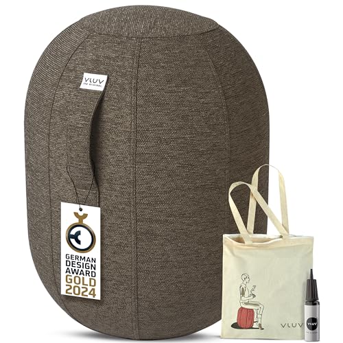 VLUV KAPSUL STOV Balance-KAPSEL [ergonomischer Hocker] luftgefüllter Sitzhocker in Universalgröße M Sitzball Büro ergonomisch | Sitzhocker rund von VLUV