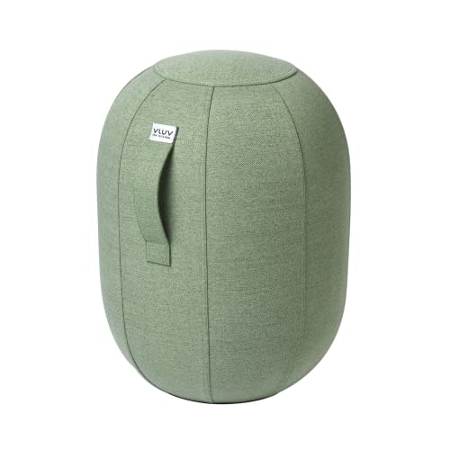 VLUV KAPSUL SOVA Balance-KAPSEL, luftgefüllter Sitzhocker, ergonomisches Sitzen, platzsparend & flexibel, Universalgröße M, Pesto, mit Handpumpe von VLUV