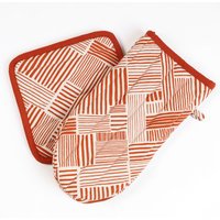 Topflappen Und Handschuh Mit Terrakotta Muster, Gesteppter Baumwolle, Optionen Erhältlich von VLiving