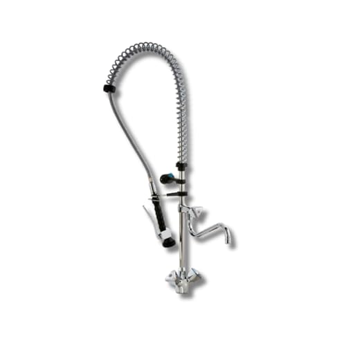 VM Europa - Geschirrbrause mit Einhebelmischer extra lang - 120 cm Höhe - AISI 430 Edelstahllegierung - mit Absperrhahn - biegsamer Wasserhahn Armaturen Gastronomie Wand Armatur VM Europa - Geschirrbrause mit Einhebelmischer extra lang - 120 cm Höhe - AISI 430 Edelstahllegierung - mit Absperrhahn - biegsamer Wasserhahn Armaturen Gastronomie Wand Armatur von VM Europa