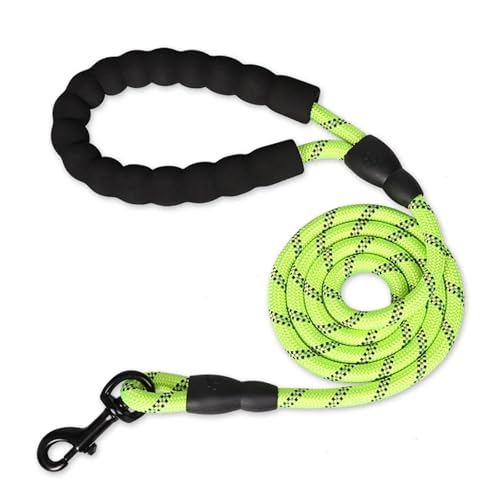 Hundeleine 150/200/300 cm Starke Hundeleine Haustierleinen Reflektierende Leine for große kleine mittelgroße Hundeleine Drag Pull Tow Golden Retriever(Green,1.0cm 150cm) von VMDVBNA