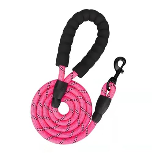 Hundeleine Starke Hundeleine Haustierleinen Reflektierende Leine for große kleine mittelgroße Hundeleine Drag Pull Tow Golden Retriever(Pink,0.8cm 3M) von VMDVBNA