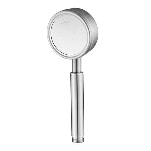duschkopf Duschkopf, schwarzer Edelstahl, absturzsicher, robuster Hochdruck-Duschkopf for Badezimmer, Handbrause, wassersparendes Duschset(Silver) von VMDVBNA