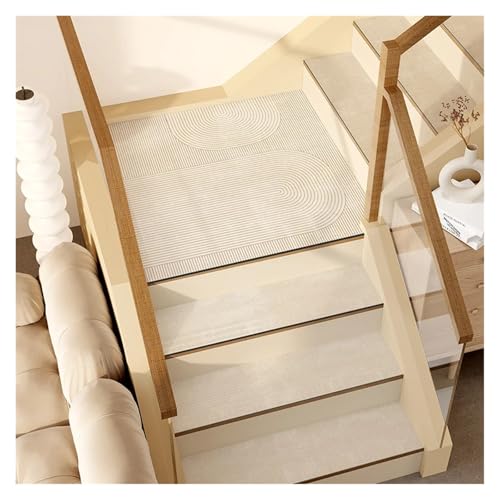 stufenmatten Treppenstufenmatten, saugfähiger PVC-Lederteppich, moderne rotierende Stufen, rutschfeste Bodenmatte, Küche, Waschküche, Heimdekoration, Bereichsteppich(GU737-X,Customized consultat) von VMDVBNA