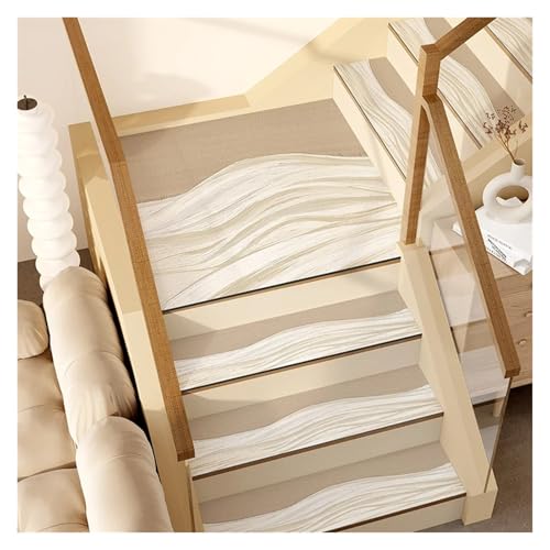 stufenmatten Treppenstufenmatten, saugfähiger PVC-Lederteppich, moderne rotierende Stufen, rutschfeste Bodenmatte, Küche, Waschküche, Heimdekoration, Bereichsteppich(GU738-X,Customized consultat) von VMDVBNA
