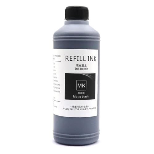 VMHPMLGV 1000 ml nachfüllbare Pigmenttinte 70 kompatibel mit DesignJet Z5400 Z5200 Z2100 Z3100 Z3200 Drucker 70 Farbe Tinte Kompatibel mit Großformatdrucke(1000ml-Matte Black) von VMHPMLGV