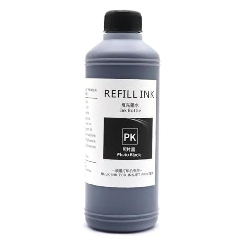 VMHPMLGV 1000 ml nachfüllbare Pigmenttinte 70 kompatibel mit DesignJet Z5400 Z5200 Z2100 Z3100 Z3200 Drucker 70 Farbe Tinte Kompatibel mit Großformatdrucke(1000ml-Photo Black) von VMHPMLGV