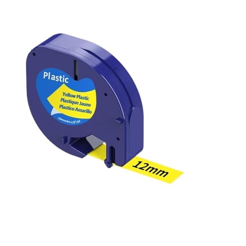 VMHPMLGV 12-mm-Etikettenklebebandpatrone Mehrere Farben 91201 91331 91221 kompatibel mit dem Etikettenhersteller LT-100H LT200B QX50(91202) von VMHPMLGV