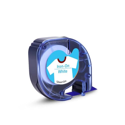 VMHPMLGV 12 -mm -Stoff -Etikett -Klebeband auf Stoff kompatibel mit LT 100H -Etikettdruckerersatz Kompatibel mit 18769 18777 18773 Modelle(Blue on White) von VMHPMLGV