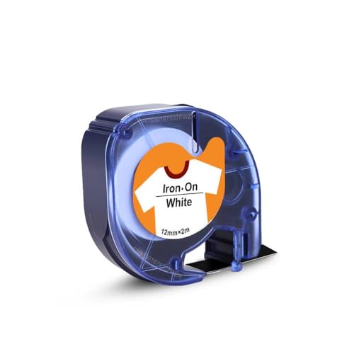 VMHPMLGV 12 -mm -Stoff -Etikett -Klebeband auf Stoff kompatibel mit LT 100H -Etikettdruckerersatz Kompatibel mit 18769 18777 18773 Modelle(Red on White) von VMHPMLGV