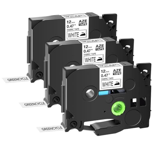 VMHPMLGV 12mm 3/4/5/10pk FA231 FOLFE BAMME BAPES PASSIBLER mit TZ Tze-FA231 TZE-FA3 Tze-FA3R Kompatibel mit PT-D200-Etikettdrucker(3PK Black on White) von VMHPMLGV