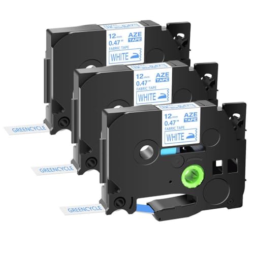 VMHPMLGV 12mm 3/4/5/10pk FA231 FOLFE BAMME BAPES PASSIBLER mit TZ Tze-FA231 TZE-FA3 Tze-FA3R Kompatibel mit PT-D200-Etikettdrucker(3PK Blue on White) von VMHPMLGV