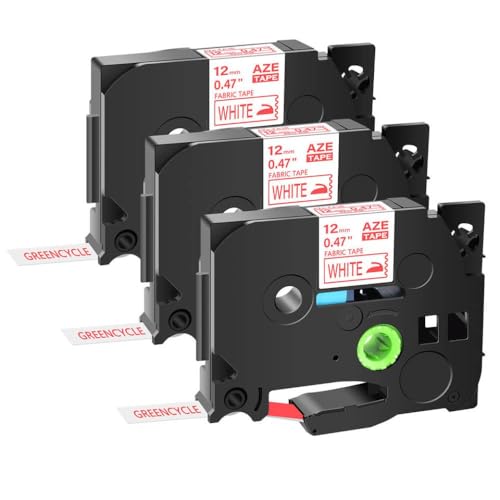 VMHPMLGV 12mm 3/4/5/10pk FA231 FOLFE BAMME BAPES PASSIBLER mit TZ Tze-FA231 TZE-FA3 Tze-FA3R Kompatibel mit PT-D200-Etikettdrucker(3PK Red on White) von VMHPMLGV
