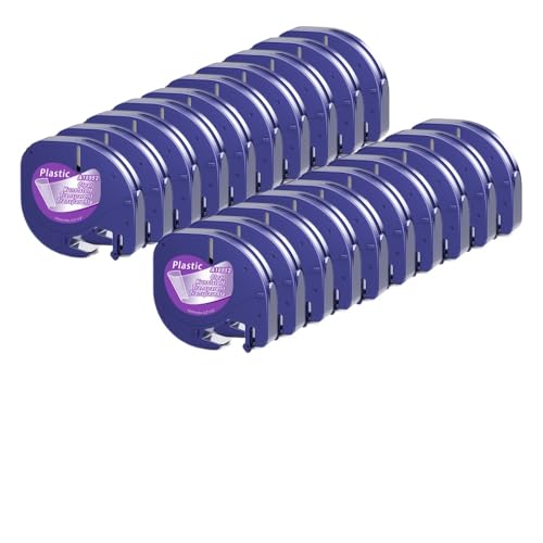 VMHPMLGV 12mm 5-20pk kompatibles Etikettenhersteller-Klebeband 4m Kompatibel mit LT100H LT-100T 91200 91201 Multicolor-Kunststoffpapierklebebandarbeiten mit Etikettendruckern(20PK Plastic Clear) von VMHPMLGV