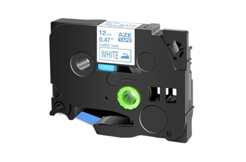 VMHPMLGV 1pcs 12mm Webebirnen auf Band funktioniert mit TZE FA231 TZE FA3 TZ FA3R -Etikettbandkapitibel Kompatibel mit PT D450 PT 110 Label Maker(Blue on White) von VMHPMLGV