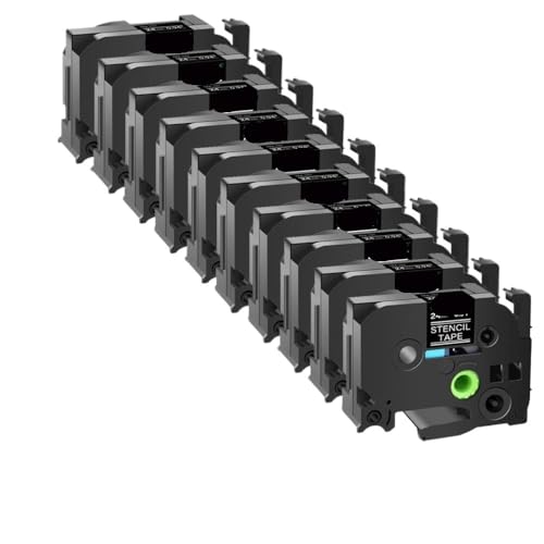 VMHPMLGV 3 5 10 PCs Ätzen -Schablonenband 18 24 36 mm Kassette Nicht -Klebeband kompatibel mit STE 141 STE 151 STE 161 Drucker(10PK 24mm) von VMHPMLGV