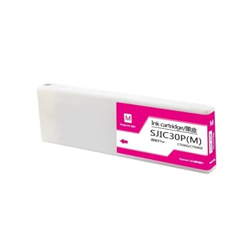VMHPMLGV 300 ml kompatible Tintenpatrone mit Pigmenttinte und Chip Kompatibel mit TM-C7500G C7500GE C7500G E-312 Drucker Arbeiten mit Europa 300 ml SJIC30p Modell(SJIC30P(M)) von VMHPMLGV
