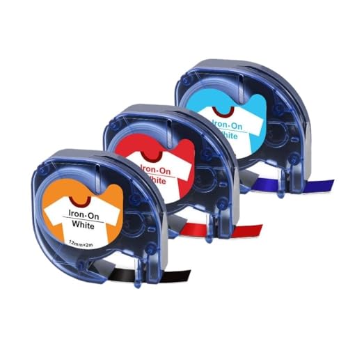 VMHPMLGV 3pk 18771 18769 12mm Wabebeisen auf Etikettband LT 18773 18777 Arbeiten mit LT 100H Plus XR -Etikett -Maker -kompatibler Etikettenbänder(3PK Mixed Color) von VMHPMLGV