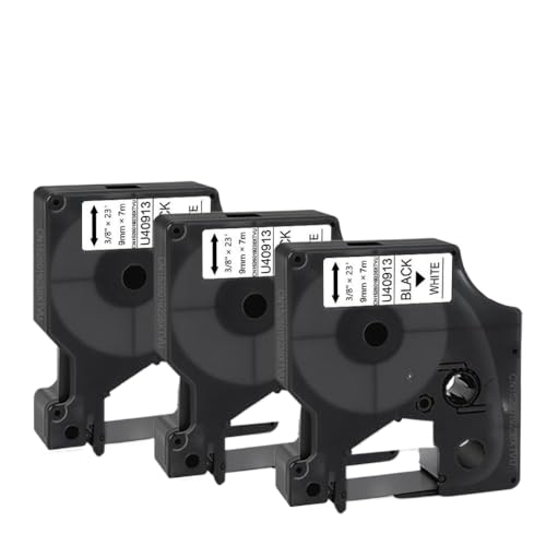 VMHPMLGV 3pk 9mm 40913 Labelbandkapitibel mit D1 Label Tape 40910 40916 40917 40918 40919 Arbeit(Black on White) von VMHPMLGV