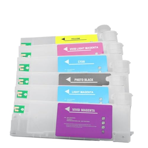 VMHPMLGV 440 ml Leere Nachfüllkartusche mit Chip kompatibel mit Roland BN-20 FJ-740 540K VP540 VP-300I VP-500I SJ-745 Drucker MAX2 MAX3 MAX ECO-SOL-Serie(MAX-BK C M Y LC LM) von VMHPMLGV