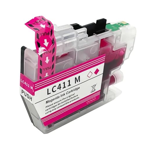 VMHPMLGV 4Colors Refill Ink Patrone kompatibel mit LC411 Kompatibel mit Drucker DCPJ526 J914 J926 J1800 MFCJ739 J904 J939(M) von VMHPMLGV