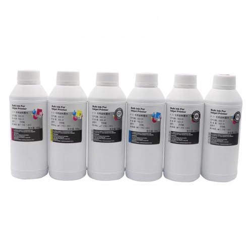 VMHPMLGV 500 ml Farbstofftinte kompatibel mit 72 Nachfüllbar Kompatibel mit DesignJet T770 T790 T1120 T1200 T1300 T620 T610 T1100 T2300 Drucker Farbstofftinte(500ml-6Color) von VMHPMLGV