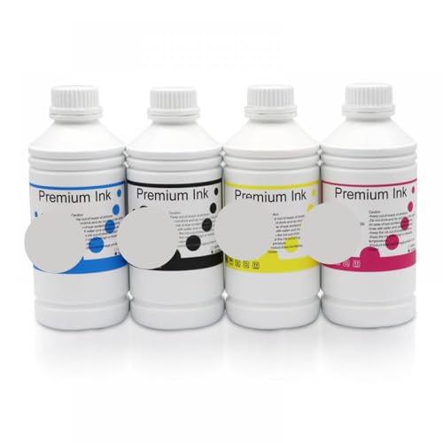 VMHPMLGV 500 ml nachfüllbare Sublimationstinte Kompatibel mit kompatible Desktop -Drucker L1300 L1800 L655 L455 L386 L382 L605 L310 L300 L565 L210 L550(Sublimation-4color) von VMHPMLGV