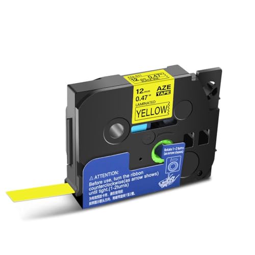 VMHPMLGV 6 9 12 18 24mm 231 Beschriftungsband kompatibel mit Etikettendruckermodellen TZ 131 231 431 531 631 731 Bänder(Black on Yellow) von VMHPMLGV