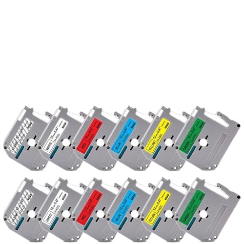 VMHPMLGV 60pk MK-231 MK 231 M-K 231 12 mm schwarz auf weißes Etikettband kompatibel mit PT-70 PT-80 Label Maker funktioniert mit MK221 M Tape(6 Colors) von VMHPMLGV