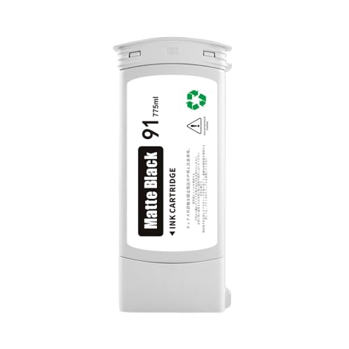 VMHPMLGV 775 ml PC -kompatibel mit Druckermodellen Z6100 Aftermarket Ersatzkartusche mit Stabiler Chip -Pigmenttinte(91-MBK) von VMHPMLGV