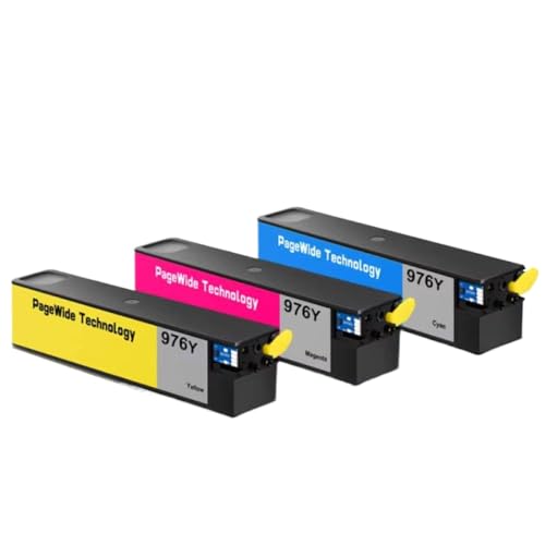 VMHPMLGV 976Y 976 Y Tintenpatronenersatz kompatibel mit PageWide Pro 552DW 552DN 577DW 577Z P55250DW P57750DW Drucker Arbeiten mit ähnlichen Modellen(3PCS - C M Y) von VMHPMLGV