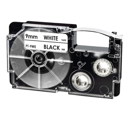 VMHPMLGV 9mm Labelbandkompatibel mit XR-9WE XR9YW XR9X Labe Makers Wird MIT KL-120 KL-60 KL-100 KL-750B KL-780 KL820 KL7000 KL7200(Black on White) von VMHPMLGV