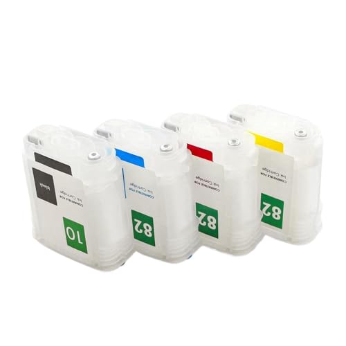 VMHPMLGV Kompatibel 11 10 82 Nachfüllkartusche Kompatibel mit DesignJet 500 500Ps 800 800Ps Plotter 10 82 500 800 Drucker mit ARC -Chips((10BK 82C M Y) 1set) von VMHPMLGV