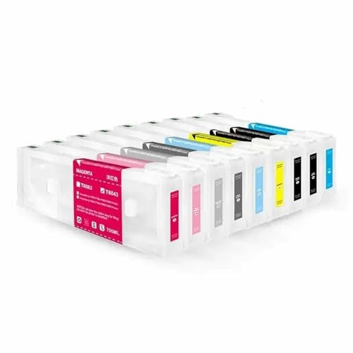 VMHPMLGV Kompatible Nachfüllkartusche mit Chip 700 ml Kompatibel mit P6000 P7000 P8000 P9000 Drucker Arbeiten mit T8041 T8049 T804A -Modellen(9Color) von VMHPMLGV