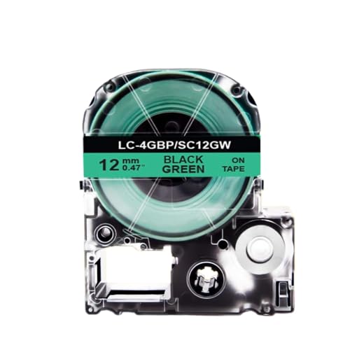 VMHPMLGV LW 300 LW 300L Kompatible Etikett -Klebeband SD12GW 4GWV Weiß auf Grün 12mm Arbeiten mit Labelworks Tepropro -Druckern VMHPMLGV LW 300 LW 300L Kompatible Etikett -Klebeband SD12GW 4GWV Weiß auf Grün 12mm Arbeiten mit Labelworks Tepropro -Druckern von VMHPMLGV