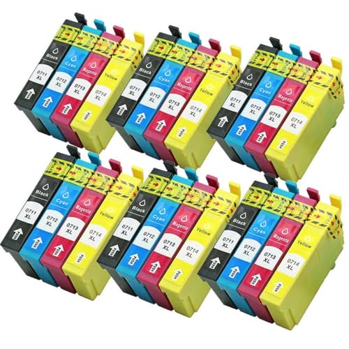 VMHPMLGV Tintenpatronen -kompatibel mit Stylus SX110 SX215 SX218 SX400 SX405 SX410 SX415 SX510W SX515W DX7400 Drucker T0711(6Set) von VMHPMLGV