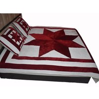 Handgefertigte Kuschelige Strickdecke Lone Star Quilt Patchwork Tröster Queen-Size Amish Design Queen-Luxus-Tröster Vatertag von VMORELIFESTYLE