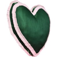 Smaragdgrünes Seidenherzkissen-Set Handgenähter Kissenbezug Smaragdgrünes Seidenherzkissen-Set Handgenähter Kissenbezug von VMORELIFESTYLE