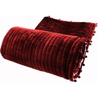 Tiefrote Samtdecke, King-Size-Samtdecke, Rote Queen-Size-Bettwäsche-Set, Samt-Tagesdecke, Gemütliche Raumdekoration, Bettwäsche von VMORELIFESTYLE