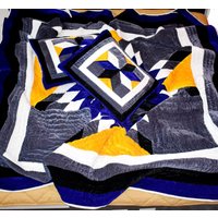 Traditionelle Lone Star Quilt, Patchwork Quilt Queen Size Amish Stern Design Queen-Size Samt von VMORELIFESTYLE