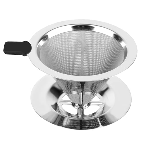 VMUTGA Kaffeefilter Wiederverwendbar Kaffeefilter Edelstahl Permanent, Kaffeefilter, Papierloser Dauer Wiederverwendbarer Kaffeefilter zur Herstellung von Manuellem Kaffee von VMUTGA