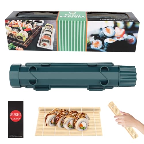 VMUTGA Sushi Maker, DIY Machen Maschine, Tragbare Sushi Bazooka mit Bambusmatte, Maker Set Ideal für Anfänger und die ganze Familie von VMUTGA