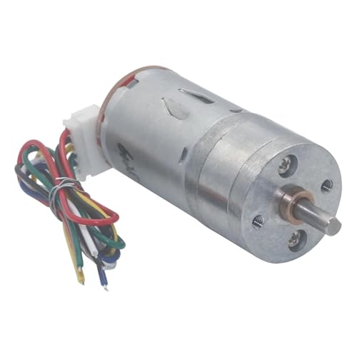 JGA25-370 DC Verzögerungsmotor mit Encoder Drehzahlmesscodescheibe starkes Moment 6V 12V 24V(1360,6V) von VMVUD