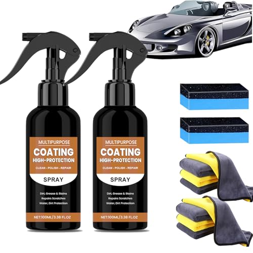 Multipurpose Coating high Protection Clean Polish Repair, Turbo Shine Spray, Turbo Shine Erfahrungen, Automobilindustrie Schutz Beschichtung Sprühen 100ml (2 Stück) von VNAKER