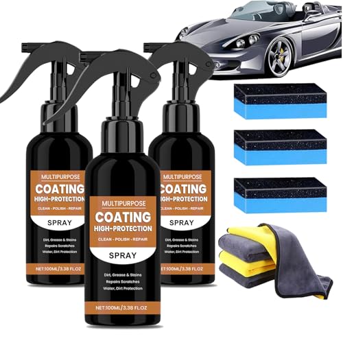 Multipurpose Coating high Protection Clean Polish Repair, Turbo Shine Spray, Turbo Shine Erfahrungen, Automobilindustrie Schutz Beschichtung Sprühen 100ml (3 Stück) von VNAKER